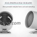 USB Table Fan  Airkoul Small Personal Electric Fan  PC/Laptop Cooling Fan with Twin Turbo Blades for Home  Office  Travel -(Dual Motor Driver  Touch Control  Whisper Quiet)-White - B07DKYYVSJ